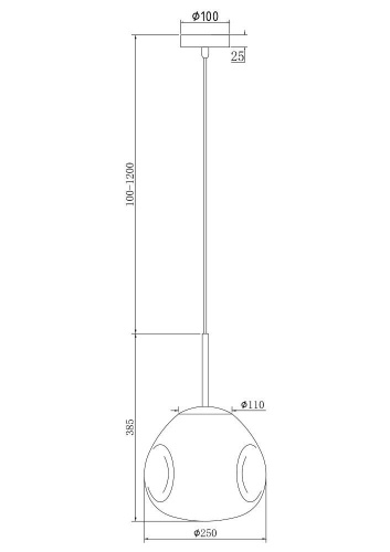 Подвесной светильник Maytoni Mabell P014PL-01G