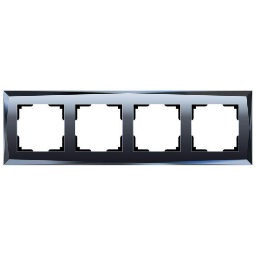 Рамка Werkel Diamant на 4 поста черный WL08-Frame-04 4690389054426 Рамка Werkel Diamant на 4 поста черный WL08-Frame-04 4690389054426