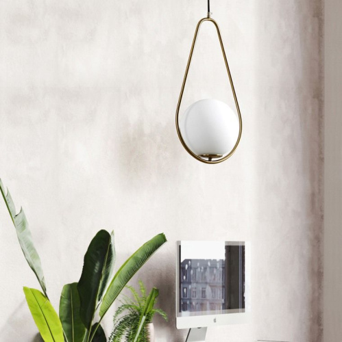 Подвесной Светильник Hoop Drop Brass By Imperiumloft Подвесной Светильник Hoop Drop Brass By Imperiumloft