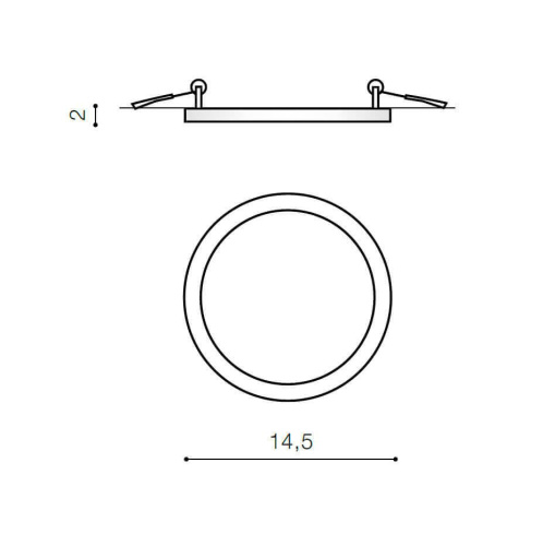 Встраиваемый светильник Azzardo Slim 15 Round AZ2839 Встраиваемый светильник Azzardo Slim 15 Round AZ2839