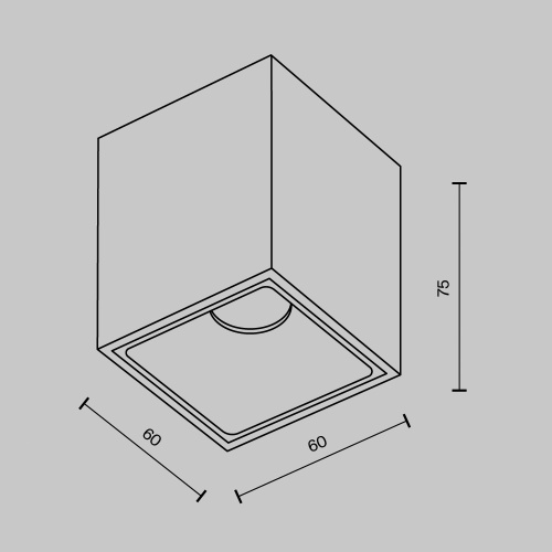Потолочный светильник Technical C065CL-8W4K-SQ-WB Потолочный светильник Technical C065CL-8W4K-SQ-WB