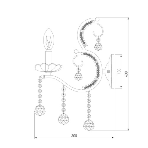 Бра Eurosvet Brezza 10107/1 хром/дымчатый хрусталь Strotskis Бра Eurosvet Brezza 10107/1 хром/дымчатый хрусталь Strotskis