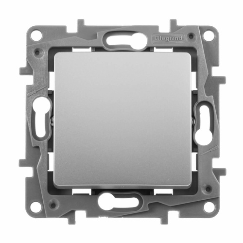 Переключатель одноклавишный промежуточный Legrand Etika 10A 250V алюминий 672409 Переключатель одноклавишный промежуточный Legrand Etika 10A 250V алюминий 672409