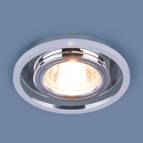 Встраиваемый светильник Elektrostandard 7021 MR16 SL/WH зеркальный/белый a036742 Встраиваемый светильник Elektrostandard 7021 MR16 SL/WH зеркальный/белый a036742