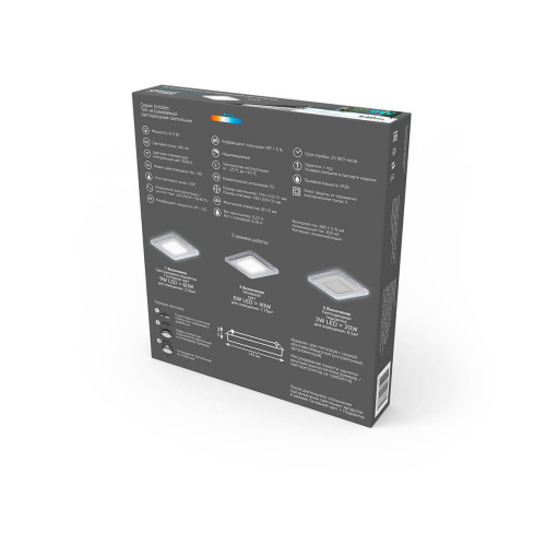 Встраиваемый светодиодный светильник Gauss Backlight Bubbles BL323 Встраиваемый светодиодный светильник Gauss Backlight Bubbles BL323