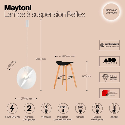 Подвесной светильник Maytoni MOD154PL-L6W3K Подвесной светильник Maytoni MOD154PL-L6W3K