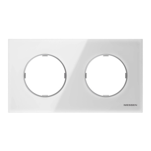 Рамка 2-постовая ABB Sky Moon стекло белое 2CLA867200A3001 Рамка 2-постовая ABB Sky Moon стекло белое 2CLA867200A3001
