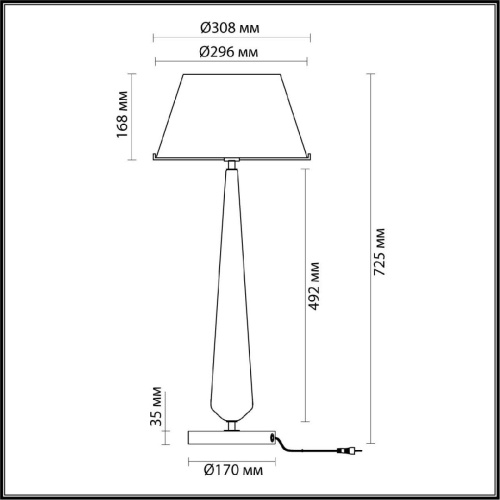 Настольная лампа Odeon Light Tower 4852/1T Настольная лампа Odeon Light Tower 4852/1T