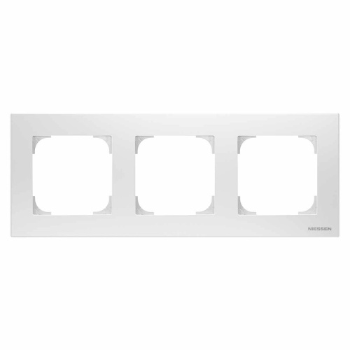 Рамка 3-постовая ABB Sky альпийский белый 2CLA857300A1101 Рамка 3-постовая ABB Sky альпийский белый 2CLA857300A1101