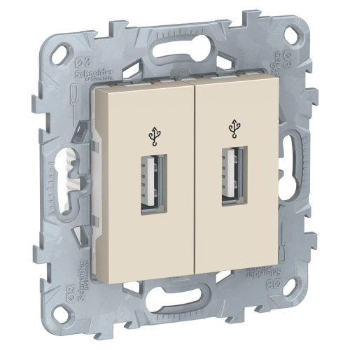 Розетка компьютерная USBx2 Schneider Electric Unica New NU542744 Розетка компьютерная USBx2 Schneider Electric Unica New NU542744