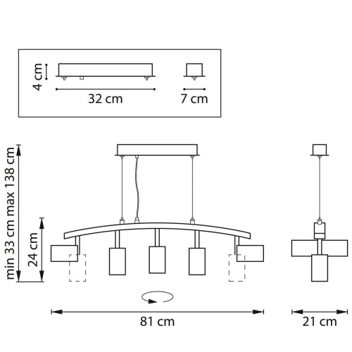 Подвесная люстра Lightstar Rullo (571735+214437-3+214436-2) LR735373362 Подвесная люстра Lightstar Rullo (571735+214437-3+214436-2) LR735373362