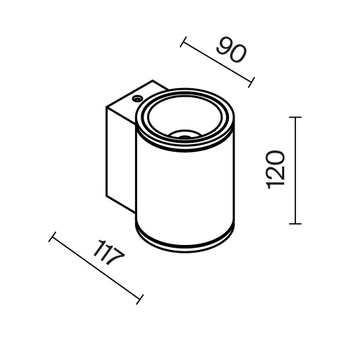 Настенный светильник (бра) Outdoor O303WL-L5GF3K Настенный светильник (бра) Outdoor O303WL-L5GF3K