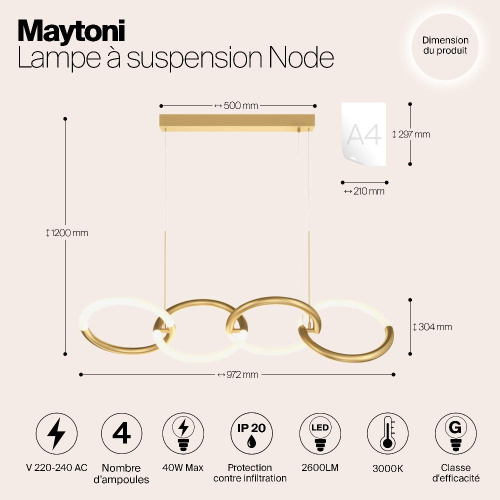 Подвесной светильник Maytoni MOD165PL-L40G3K Подвесной светильник Maytoni MOD165PL-L40G3K