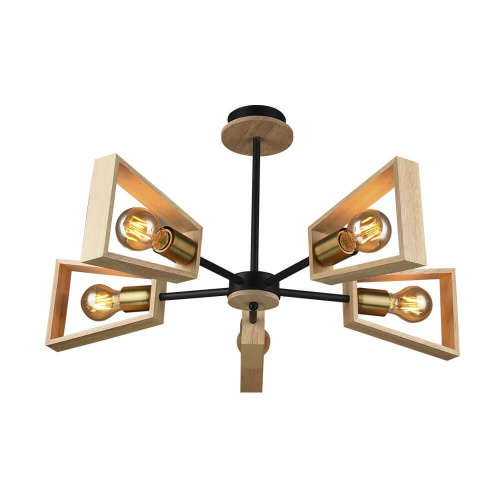 Потолочная люстра Seven Fires Sherlas SF3334/5C-BK-AB-WD Потолочная люстра Seven Fires Sherlas SF3334/5C-BK-AB-WD