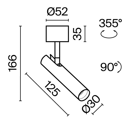 Потолочный светильник Technical C141CL-L125-6W3K-BBS Потолочный светильник Technical C141CL-L125-6W3K-BBS