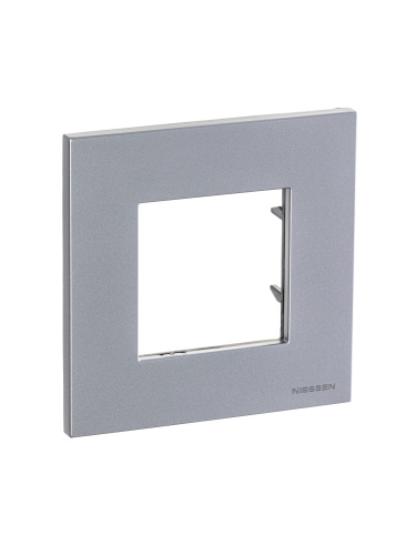 Рамка 1-постовая ABB Zenit серебро 2CLA227100N1301 Рамка 1-постовая ABB Zenit серебро 2CLA227100N1301