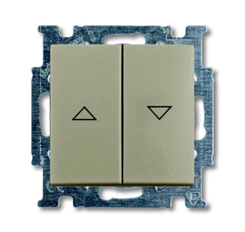 Выключатель жалюзи с фиксацией ABB Basic55 шампань 2CKA001012A2166 Выключатель жалюзи с фиксацией ABB Basic55 шампань 2CKA001012A2166