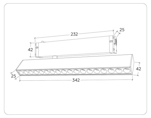 Трековый светодиодный светильник Ambrella Light Track System Magnetic 220V GL1352 Трековый светодиодный светильник Ambrella Light Track System Magnetic 220V GL1352