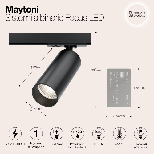 Трековый светодиодный светильник Maytoni Track lamps TR021-1-12B4K Трековый светодиодный светильник Maytoni Track lamps TR021-1-12B4K