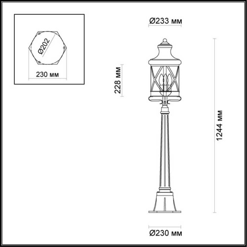 Уличный светильник Odeon Light Nature Sation 4045/3F Уличный светильник Odeon Light Nature Sation 4045/3F
