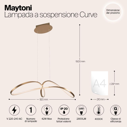 Подвесной светильник Maytoni MOD156PL-L52G4K Подвесной светильник Maytoni MOD156PL-L52G4K