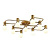 Потолочная люстра Italline Vega PL 6088/9 bronze