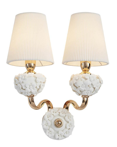 Бра Lumien Hall Плисанс 1032/2W-GD-WT Бра Lumien Hall Плисанс 1032/2W-GD-WT