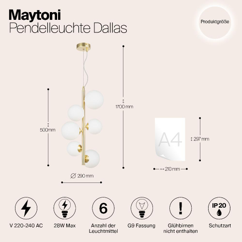 Подвесной светильник Maytoni MOD545PL-06BS Подвесной светильник Maytoni MOD545PL-06BS