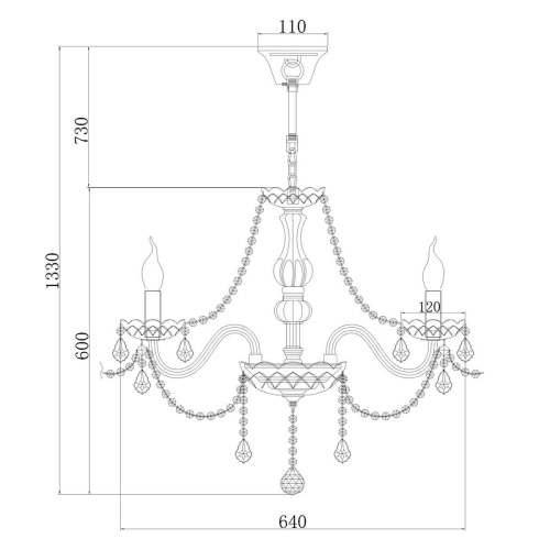 Подвесная люстра Rivoli Pensieri 1010-206 Б0037788