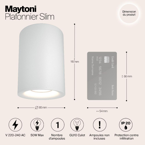 Потолочный светильник Maytoni Alfa C012CL-01W