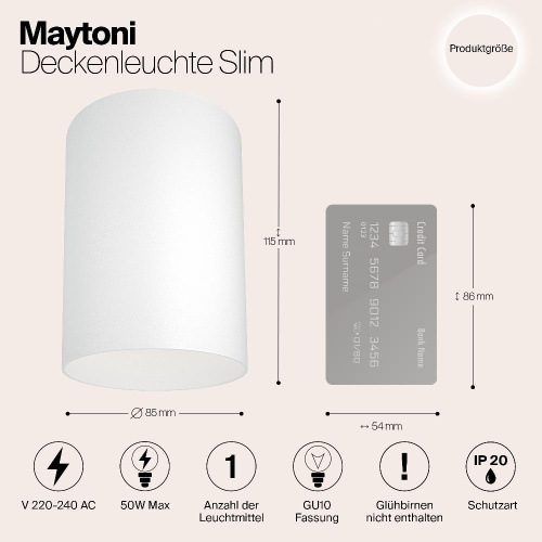 Потолочный светильник Maytoni Alfa C014CL-01W
