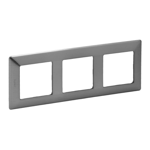 Рамка 3-постовая Legrand Valena Life Сталь 754153 Рамка 3-постовая Legrand Valena Life Сталь 754153