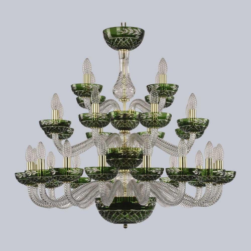 Подвесная люстра Bohemia Ivele 1309/16+8+4/300/3d G Cl/Clear-Green/H-1J Подвесная люстра Bohemia Ivele 1309/16+8+4/300/3d G Cl/Clear-Green/H-1J