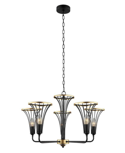 Подвесная люстра Lumien Hall Ивес 4017/5P-BK-GD Подвесная люстра Lumien Hall Ивес 4017/5P-BK-GD