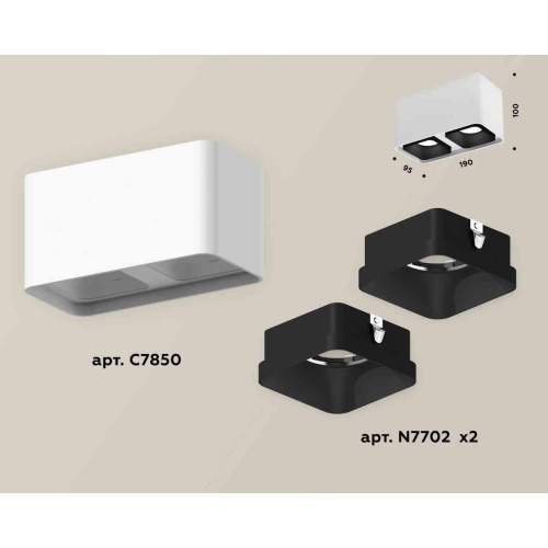 Комплект накладного светильника Ambrella light Techno Spot XS7850002 SWH/SBK белый песок/черный песок (C7850, N7702) Комплект накладного светильника Ambrella light Techno Spot XS7850002 SWH/SBK белый песок/черный песок (C7850, N7702)