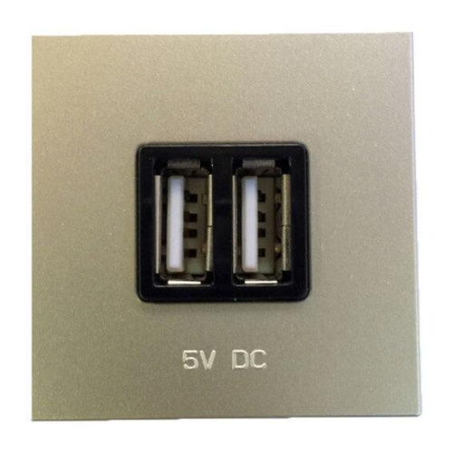 Розетка 2хUSB ABB Zenit шампань 2CLA228500N1901 Розетка 2хUSB ABB Zenit шампань 2CLA228500N1901