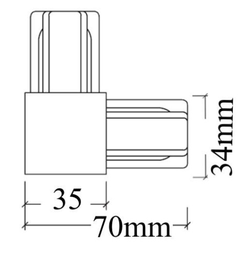 Коннектор L-образный Crystal Lux CLT 0.211 07 BL Коннектор L-образный Crystal Lux CLT 0.211 07 BL