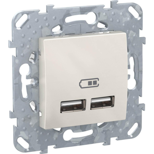 Розетка компьютерная 2xUSB Schneider Electric Unica 2,1А MGU5.418.25ZD Розетка компьютерная 2xUSB Schneider Electric Unica 2,1А MGU5.418.25ZD