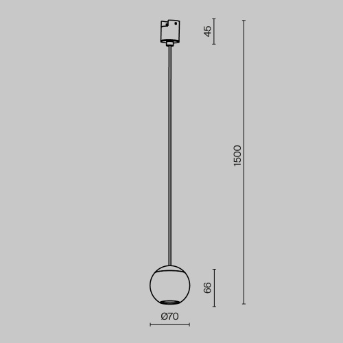 Трековый подвесной светильник Technical TR165-1-8W3K-M-B Трековый подвесной светильник Technical TR165-1-8W3K-M-B