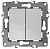Выключатель двухклавишный ЭРА 12 10AX 250V 12-1104-01 Б0014645