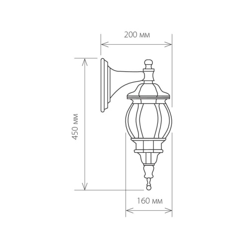 Уличный настенный cветильник Elektrostandard 1001D черное золото a034317 Уличный настенный cветильник Elektrostandard 1001D черное золото a034317