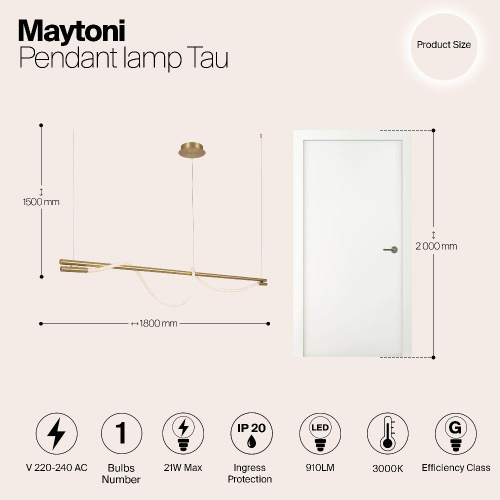 Подвесной светильник Maytoni MOD166PL-L20G3K Подвесной светильник Maytoni MOD166PL-L20G3K