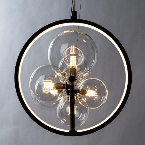 Подвесная светодиодная люстра Arte Lamp Saturn A7790SP-50BK Подвесная светодиодная люстра Arte Lamp Saturn A7790SP-50BK