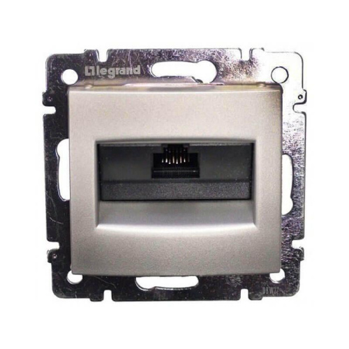 Розетка компьютерная RJ45 Legrand Valena ISDN алюминий 770141 Розетка компьютерная RJ45 Legrand Valena ISDN алюминий 770141