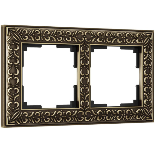 Рамка Werkel Antik на 2 поста бронза WL07-Frame-02 4690389054365 Рамка Werkel Antik на 2 поста бронза WL07-Frame-02 4690389054365