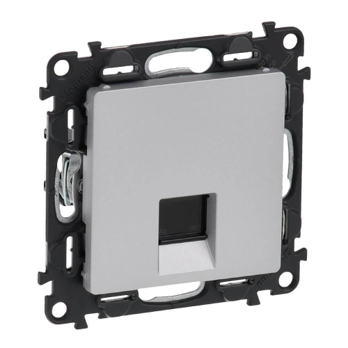 Информационная розетка RJ45 Legrand Valena Life 6 кат UTP алюминий 753642 Информационная розетка RJ45 Legrand Valena Life 6 кат UTP алюминий 753642