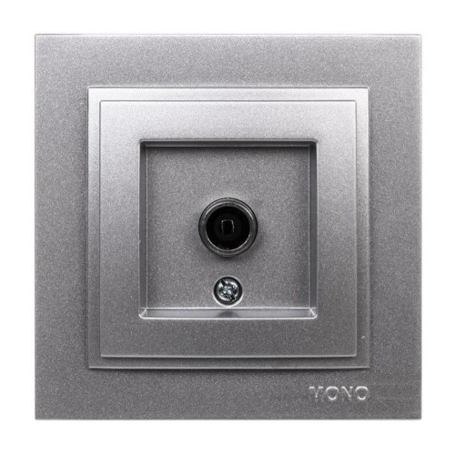 Розетка TV проходная Mono Electric Despina универсальная экран серебро 102-212105-137 Розетка TV проходная Mono Electric Despina универсальная экран серебро 102-212105-137