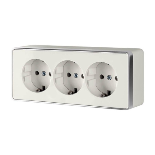 Розетка тройная с заземлением и шторками Werkel Gallant слоновая кость W5073103 4690389163906 Розетка тройная с заземлением и шторками Werkel Gallant слоновая кость W5073103 4690389163906