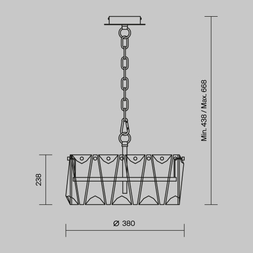 Подвесной светильник Maytoni Puntes MOD043PL-04G