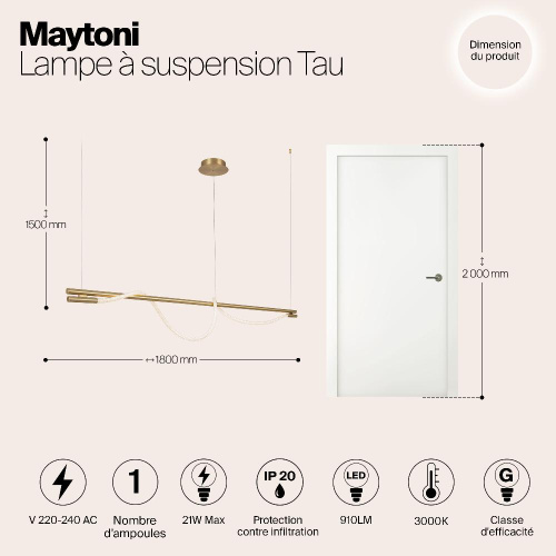 Подвесной светильник Maytoni MOD166PL-L20G3K Подвесной светильник Maytoni MOD166PL-L20G3K